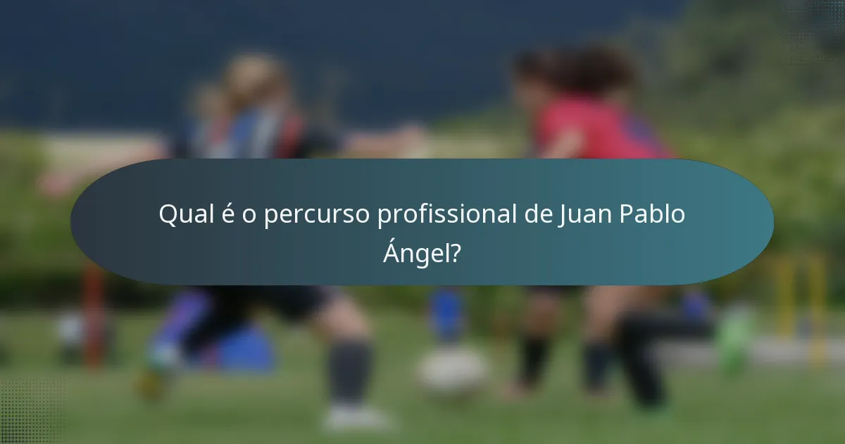 Qual é o percurso profissional de Juan Pablo Ángel?